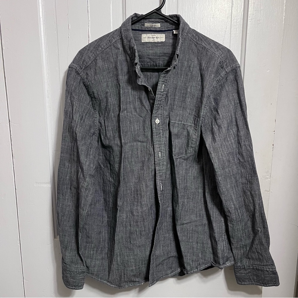 Hawker Rye Men's Charcoal Button-Down Shirt